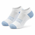 Chaussettes basses 39-42 en maille blanc/bleu pour sport respirantes