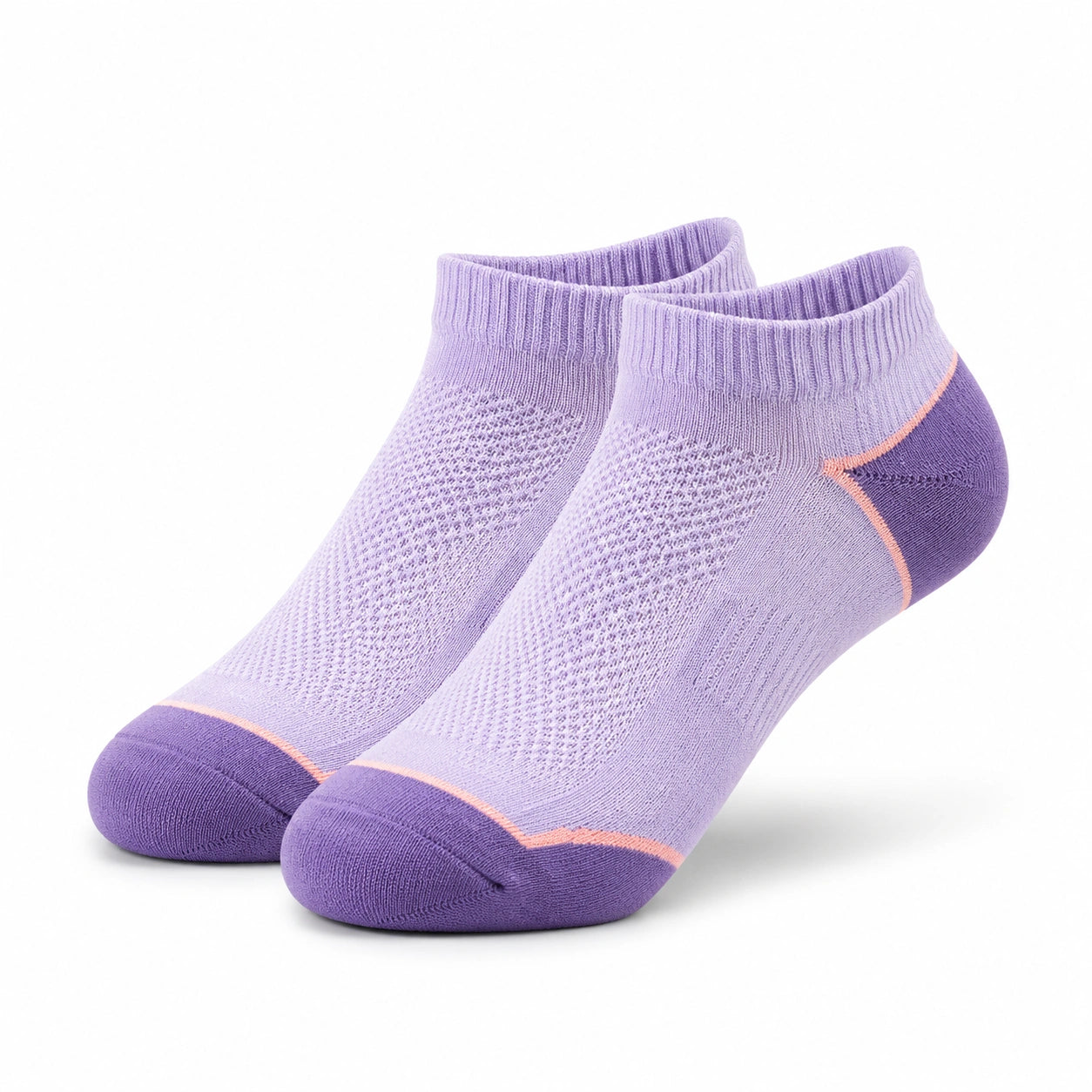 Chaussettes de sport 43-46 en maille violette et rose - respirantes à tige basse