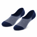 Chaussettes invisibles 43-46 en maille bleu marine et gris - style discret