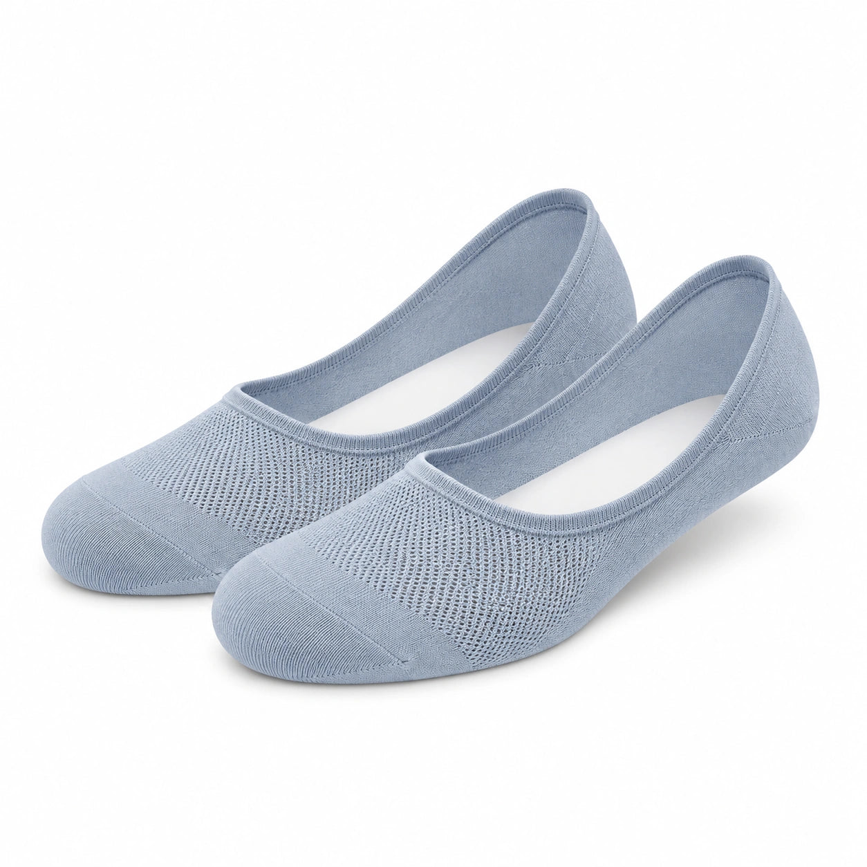 Chaussettes invisibles 35-38 en maille bleu clair respirantes pour chaussures basses