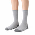 Chaussettes mi-mollet 39-42 textile gris côtelé usage quotidien
