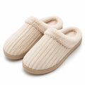 Chaussons d'intérieur pointure 38/39 en textile beige à col doux semelle antidérapante
