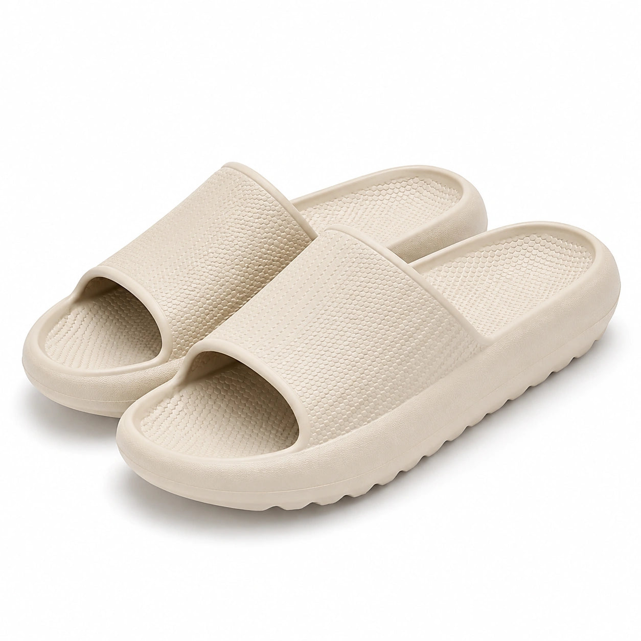 Claquettes 38/39 en mousse synthétique beige à semelle antidérapante