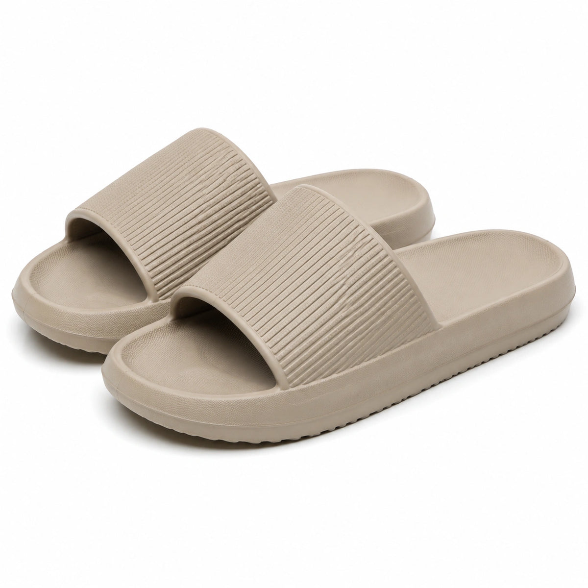 Claquettes 40/41 en matière synthétique beige à semelle antidérapante